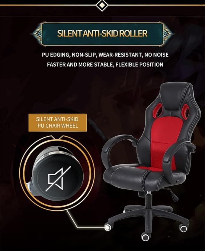 Breathable Gaming Chairs Racing Style Computer ReclinerAdjustable Height Tilt PU Leather Game Chair Office Chair