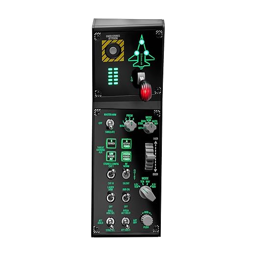 Thrustmaster Viper Panel: Backlit Control Panel For Use with Viper TQS or Standalone 43 Metal Action Buttons Jettison Trim Landing Gear Licensed by the U.S. Air Force (Compatible with PC)