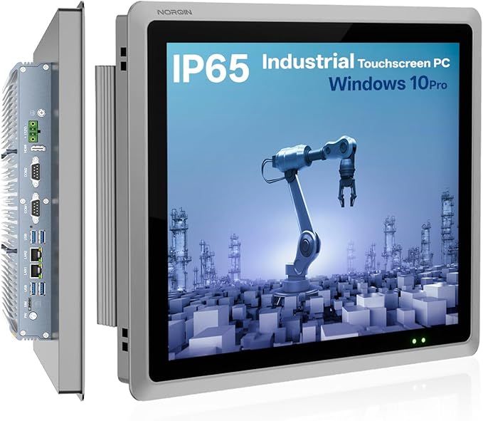 10.4 inch Industrial Fanless Embedded Panel PCCapacitive Industrial Touch Screen Panel ComputerIP65 All-in-One ComputerWindows 10 profor AutomationKioskMonitoring(I5-7200U8G+128G)