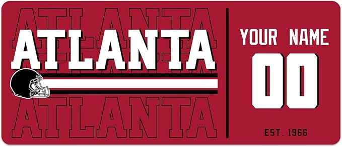 ANTKING Atlanta Mouse Pad Custom Name and Number Desk Pad for Men Women Youth Gifts