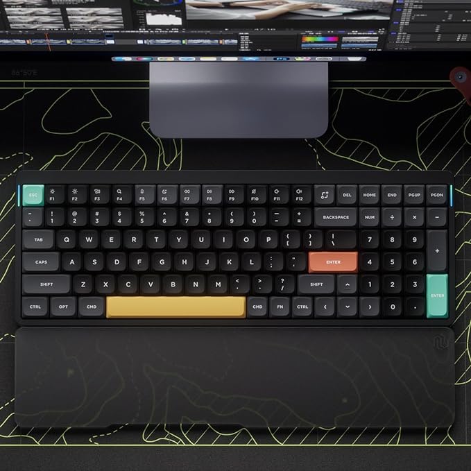 nuphy Air96 V2 Wireless Mechanical Keyboard100 Keys Gaming KeyboardSupports Bluetooth 5.12.4G and Wired Connectionfor PC/Laptop/Windows/Mac -Black Gateron Aloe Switch