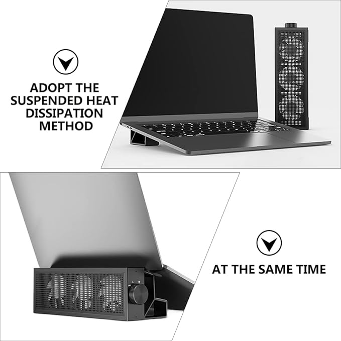 TEHAUX Practical Laptop Radiator Heat Dissipation Rack Laptop Stand Cooling Fan