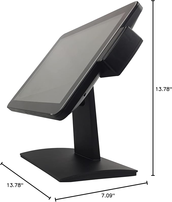 15 Inch 4:3 Ratio 10 Point Projective Capacitive Touch Screen Monitor Touch POS Monitor with MSR Stable Base No Shaking USB Free Driver