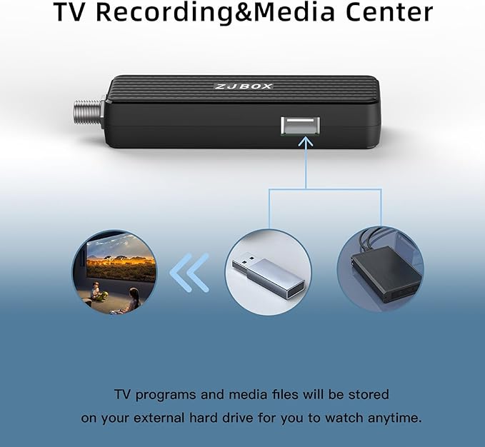 Digital Converter Box for TV1080P ATSC tv Tuner Box with hdmi Output and 3RCA Cables Hidden Behind TVwith Power Adapter2-in-1 RemoteTV Program Recording&ampPlaybackUSB Media Player