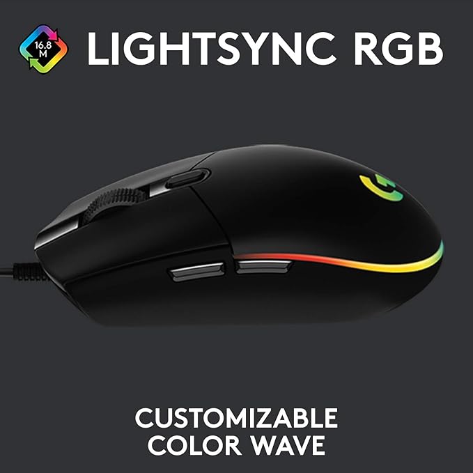 Logitech G213 Prodigy Gaming Keyboard and Logitech G203 Wired Gaming Mouse Bundle