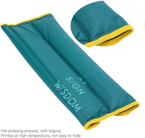 15.3 * 13in Ice Pad PVC Cool Car Liquid Cooling Pillow Ice Pillow Block Ice Pad for People in Hot Summer (7880 Dark Green Bottom)