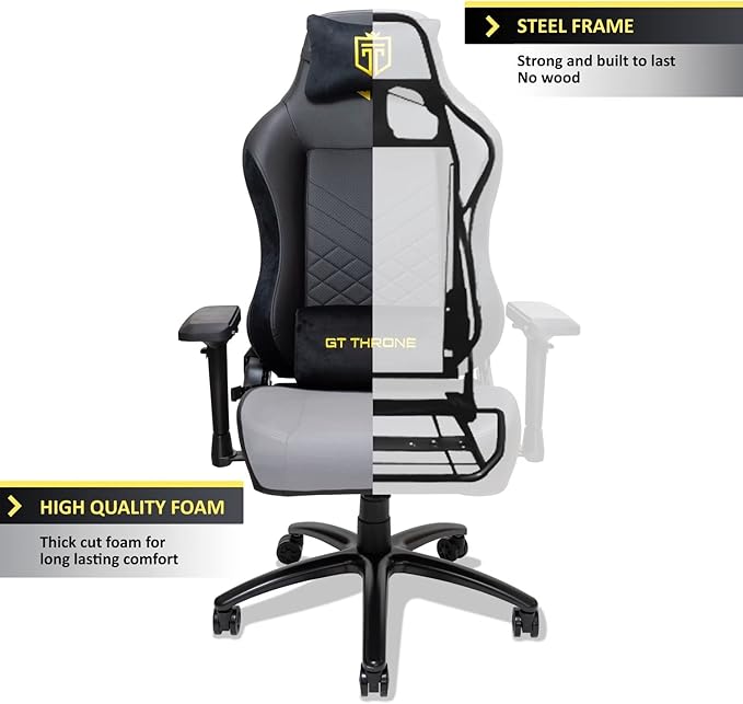 Gaming Chair – Big and Tall Reclining Computer Chair with 3D Armrests Adjustable Backrest Ergonomic Support Holds Up to 300 lbs – Premium Gamer Seat