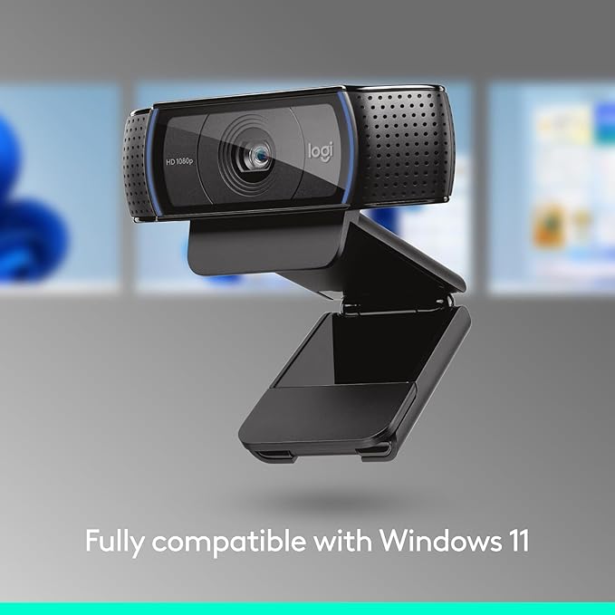 Logitech C920x HD Pro PC Webcam Full HD 1080p/30fps Video Clear Audio HD Light Correction Works with Microsoft Teams Google Meet Zoom Nintendo Switch 2’s new GameChat Mode Mac/Tablet- Black