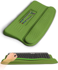 Ergonomic Wave Wrist Rest with Keyboard Stand Cushioned Palm Rest Comfortable Integrated Memory Foam for Natural Typing and Relieve Wrist Pain Fresh Green