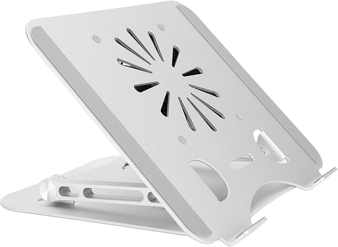Strong Cooling Performance Laptop Base Cooler Stand with Aluminum Alloy Foldable Design for 17in Devices USB Fan for Temperature Control Suitable for Long Term Use Lightweight