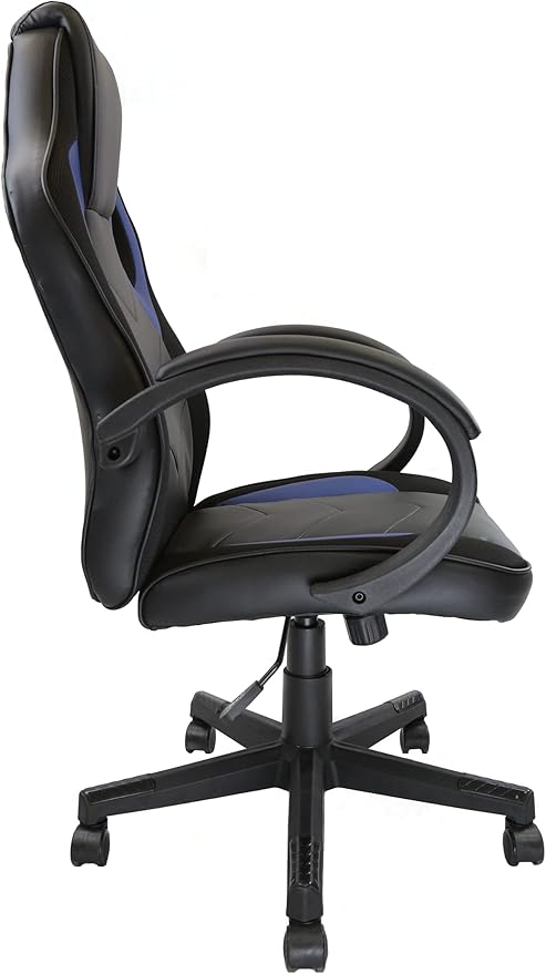 Nicer Furniture Gaming Chair Reclining Racing Game Chair Ergonomic Computer Chair for Gamer with Back Tilt and Armrest (Blue)