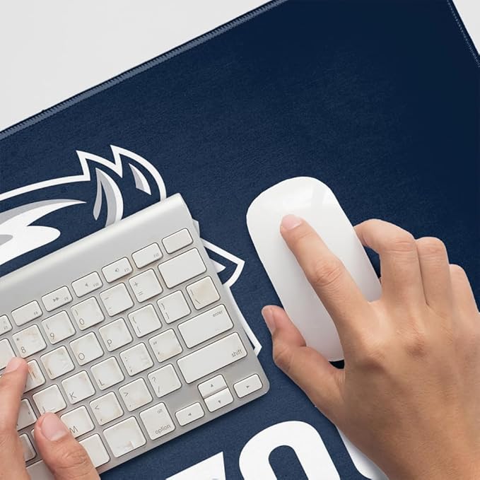 University of Wisconsin - Stout Primary Logo Large Gaming Mouse Pad Desk Mat with Stitched Edges Non-Slip Base for Gamer Home and Office 31.5 x 15.7