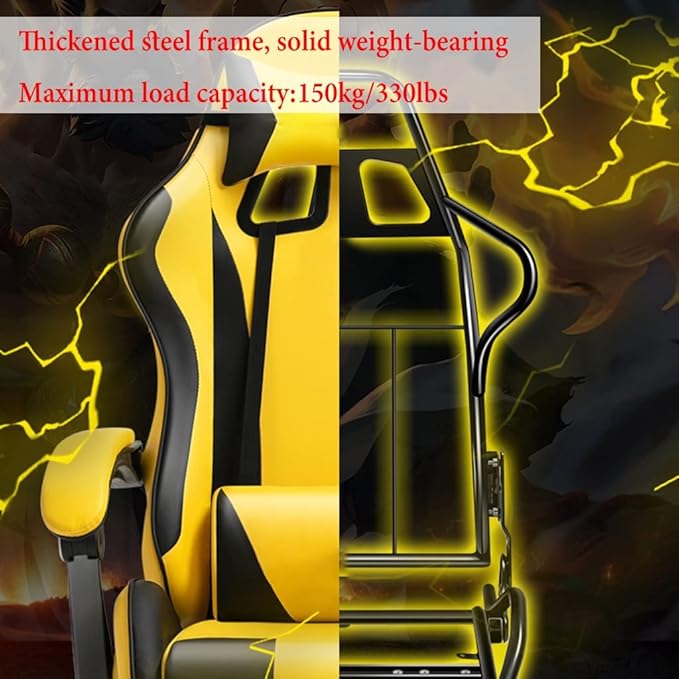 GIZNXBA Gaming Chair with Footrest Ergonomic Computer Chair Gaming Lumbar Support Backrest and Seat Height Adjustable Swivel Recliner Racing Office Chair Video Game Chair (Color : /Red)