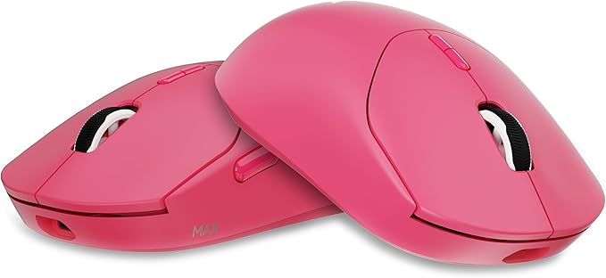 Rapoo VT MAX Lightweight Wireless Gaming Mouse PAW3950 Ultimate Sensor750H Battery Life 8K Polling 45K DPI Dual-Mode 2.4G/USB-C Esports Grade Performance Mouse for PC/Mac (VT2 MAX Pink)