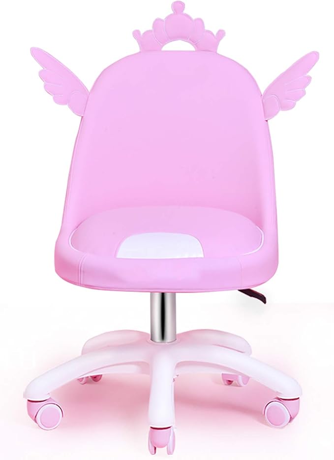 Office Chair Gaming Chair Computer Chair Ergonomic Desk Chair Height Adjustable Game Chair for Home Student Teens GirlsCute Gaming Chair No Armless Office Chair with WheelsGirls PU Le