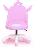 Office Chair Gaming Chair Computer Chair Ergonomic Desk Chair Height Adjustable Game Chair for Home Student Teens GirlsCute Gaming Chair No Armless Office Chair with WheelsGirls PU Le