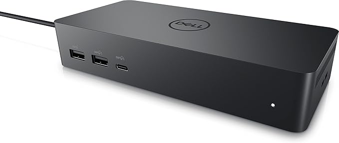 Dell Universal Dock (UD22): USB-C Docking Station with Future-Ready Design + HDMI &amp DisplayPort Cables + Ethernet - Dock Hub Bundle