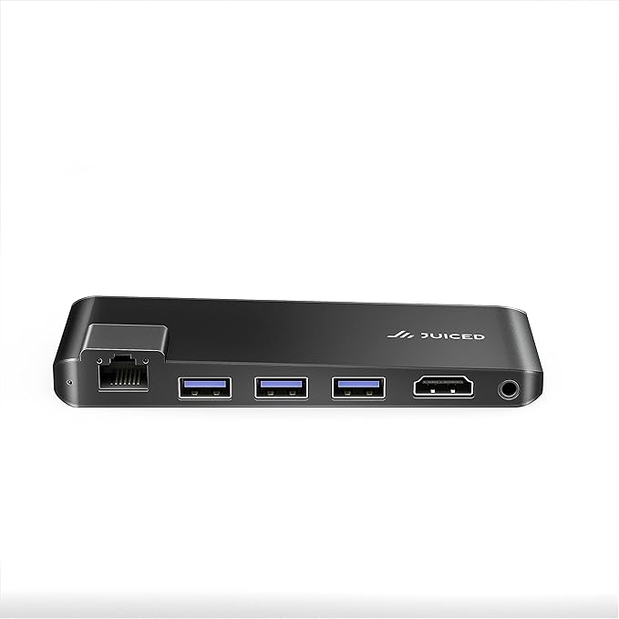 ImpactHUB - Surface Laptop 5 | 4 | 3 | GO - Multiport Utility Adapter - 3X USB-A 10Gbps Ports | 4K HDMI | 4K USB-C Display Alt Mode | AUX/MIC | Gigabit Ethernet Adapter 10/100/1000