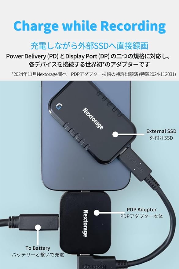 Nextorage PD &amp DP USB-C Adapter Compatible with Smartphones Tablets Laptop Desktop PC and More. USB C Hub Power Delivery 100W Pass-Through Charging USB Type-C DisplayPort NX-PDPA1