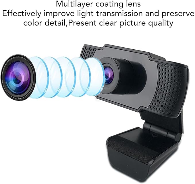 Goshyda 4K Webcam with Beauty Function Plug and Play USB Camera Variable Focus for Live Streaming Meetings