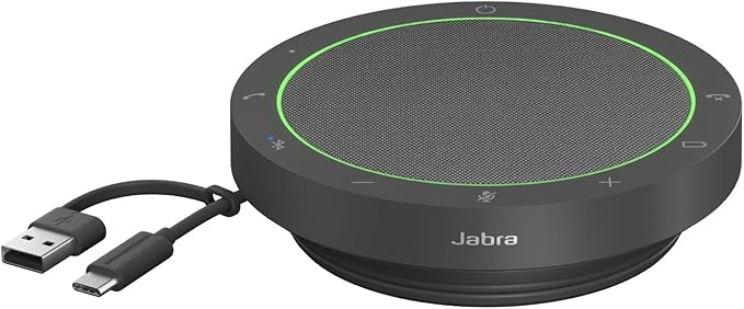 Jabra Speak2 55 Wireless Bluetooth Speakerphone (2025 Edition) - Portable with 4 Noise-Cancelling Mics - Microsoft Teams Certified - Dark Grey