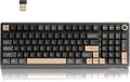 RK ROYAL KLUDGE R98 Pro Wireless Mechanical Keyboard Creamy Bluetooth/2.4GHz/Wired RGB Gaming Keyboard with Number Pad and Knob MDA Profile PBT Keycaps Gasket Hot Swappable Linear Switch Black