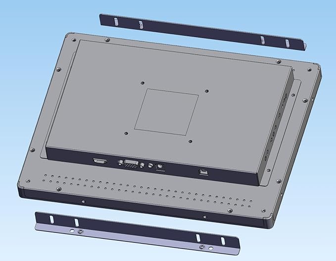 12.1 Inch Open Frame Capacitive Touchscreen Monitor 1024x768 Resolution 4:3 Aspect Ratio WaterproofVESA+Panel Mount for Kiosk Automation POSVendingHMI and Digital Signage 7x24h Work