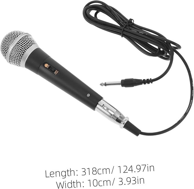 Handheld Dynamic Vocal Microphone Cord Play Wired Mic for Karaoke Machines User-Friendly and Construction for Singing and