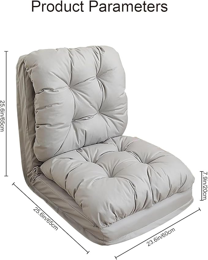 WHYATT Lazy Sofa Chair Lazy Sofa for Teens Adults to Gaming Reading and Watching TV (Color : Light Grey)