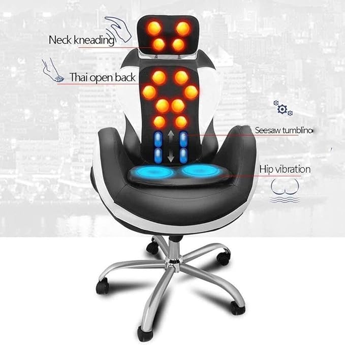 Ergonomic Massage Office Chair with Lumbar Support and Adjustable Neck Module High Back PC Gaming Chair with Footrest