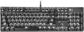Qisan 104 Mechanical Keyboard for Gaming | Large Size USB White Backlit Gaming Keyboard Wired | US Layout Red Switches Hot Swappable Mechanical Clicky Keyboards Compatible with PC &amp Laptop