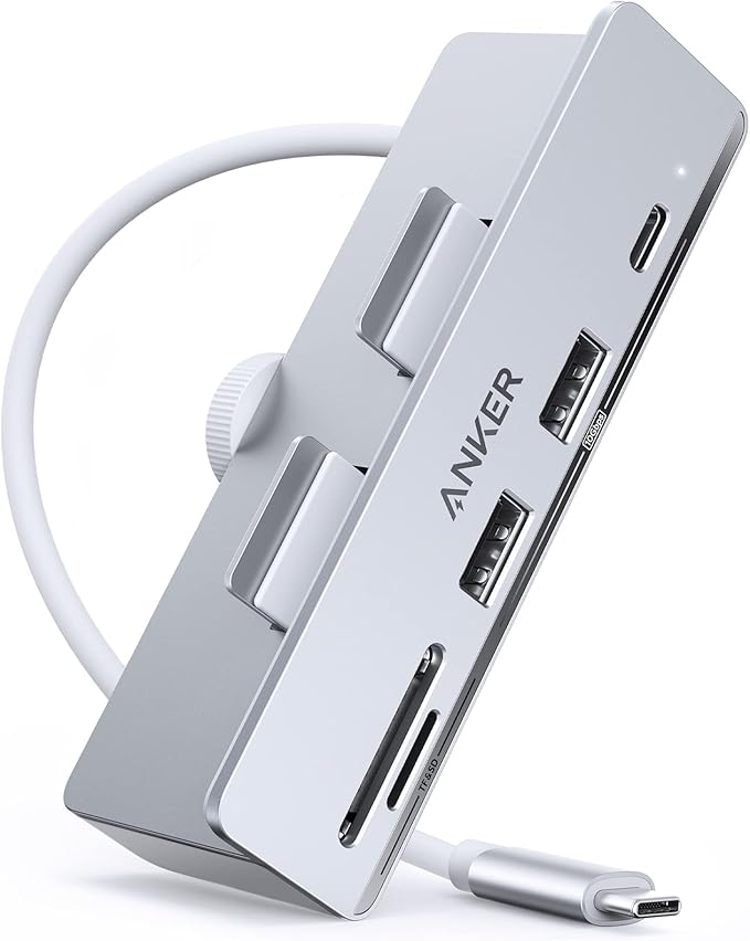 Anker USB C Hub 535 USB C Hub (5-in-1) with 2 USB-A 10 Gbps Data Ports USBC 10 Gbps Port SD and microSD Card Reader for iMac Pro/iMac 24 inch 2021 / iMac 27 inch / 21.5 inch