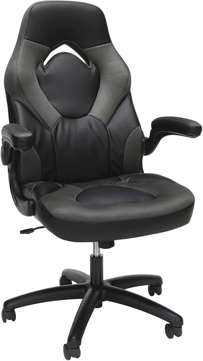 WANYE Gaming Chair Computer Chair Racing Style Cheap Office Chair Comfortable Desk Chair for Teens PU Material Height Adjustable Silent Roller. Grey