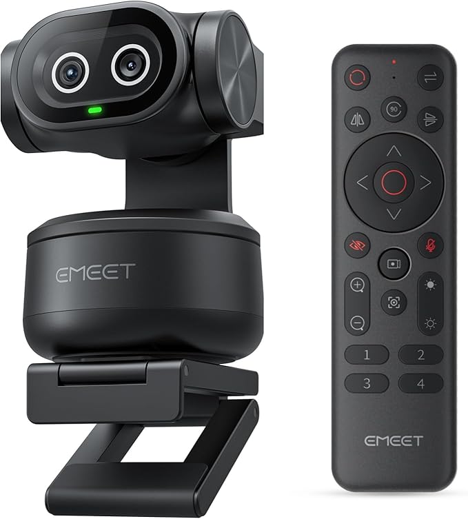 EMEET PIXY Dual-Camera AI-Powered PTZ Camera 4K and Remote