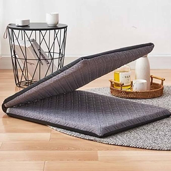 Tatami Floor air Portable Floor air with Backrest Support - Multi-Angle Adjustable Folding Sponge Upholstered Seats for Games Meditation Classroom and Living Room