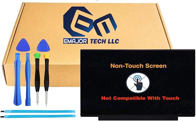 EM EMAJOR TECH New Screen Replacement for NV173FHM-NX4 V8.0 V8.1 1920X1080 FHD 144Hz Non-Touch LCD LED Display with Set of Tape and Tools