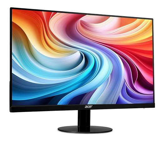 acer SB240Y G0bi 23.8 IPS Full HD Ultra-Slim Edge-to-Edge Gaming Office Monitor | Adaptive-Sync Support (FreeSync Compatible) | Up to 120Hz Refresh | 1ms (VRB) | Tilt | HDMI &amp VGA Ports | Black