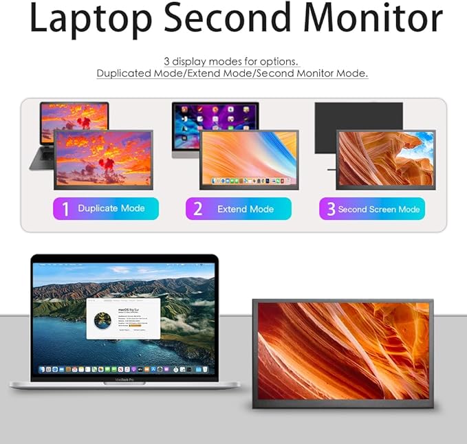 10 inch Monitor Touchscreen Small HDMI Portable Display 1024x600 IPS Computer 10.1 inch Secondary Screen mini Monitors for Windows Mac Laptop PC