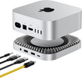 40Gbps Aluminum Hub &amp Stand for New M4/M4 Pro Mac mini (2024) with 40Gbps NVMe/M.2 SSD Enclosure 2X USB-A USB-C Host 3.5mm Audio – Compatible with All New Mac mini M4/M4 Pro