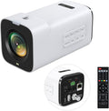 TOALLIN 4K 60FPS Box Video Camera 20X Optical Zoom Support PoE/SDI/HDMI/USB TOF AutoFocus Built-in Dual Mics Live Streaming Camera for Church Worship Online Education &amp Video Conferencing