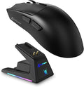 ATTACK SHARK X1 Superlight Wireless Gaming Mouse with RGB Magnetic Charging Dock BT/2.4G Wireless/Wired Gaming Mouse PAW3395PRO Gaming Sensor 40000DPI 53g Office Mice for PC/Mac/Win/Xbox (Black)