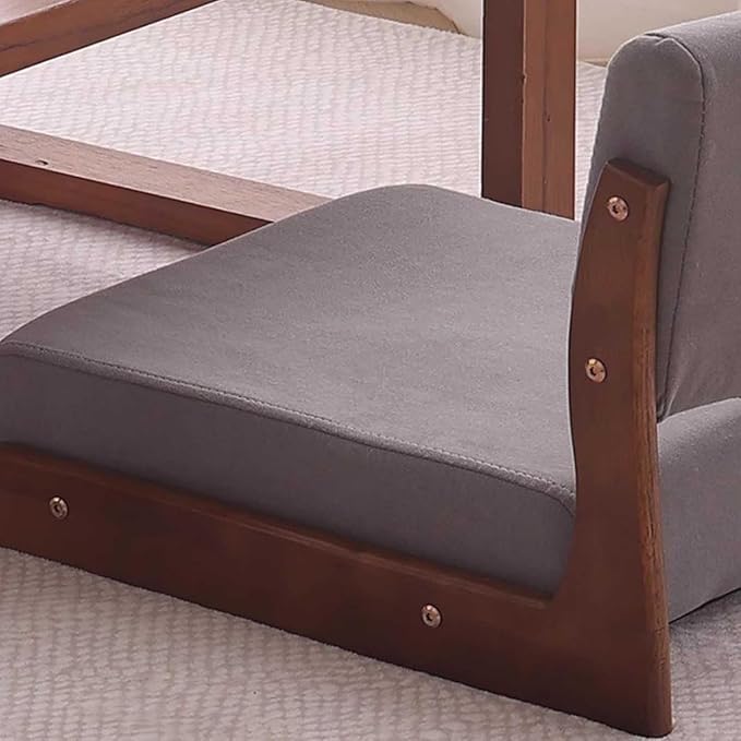 ELEFOCUS Portable Japanese Legless Chair Tatami Chair Accent Furniture Meditation Floor Chair Living Room Chair Floor Seat(OrangeStyle1)