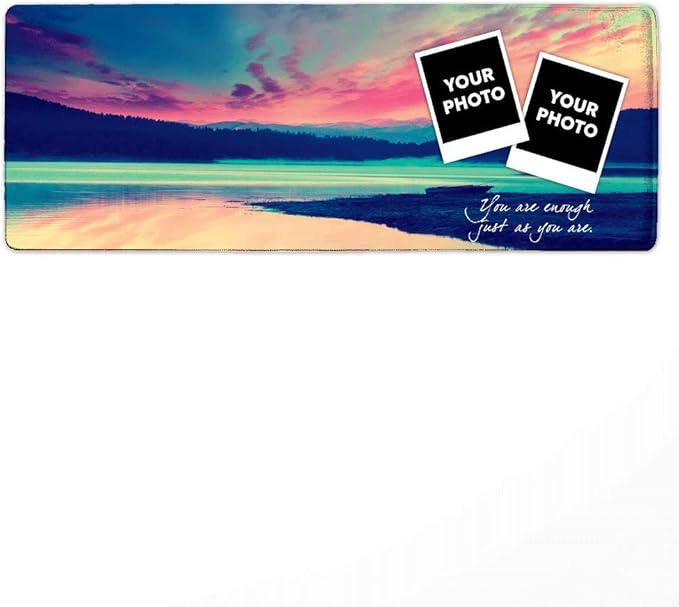 Personalized Mouse Pad – Gaming 11.8 x 31.5 inch Non-Slip Large Size Rubber Base Eco-Friendly Mat Desk Mousepad Keyboard Customized Photo Text Name Picture Gift