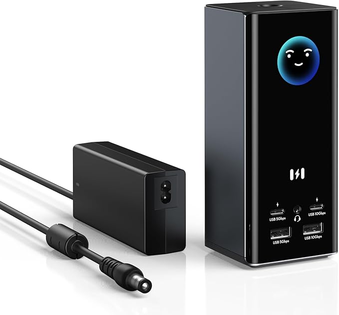 Selore Triple Monitor Docking Station for MacBook 4K@60Hz USB-C Dock 3 Displays with 3HDMI+2DP 10Gbps USB 2.5G Ethernet &amp 150W PD + Phone Charging Compatible with Dell/HP/Lenovo (Driver Requir
