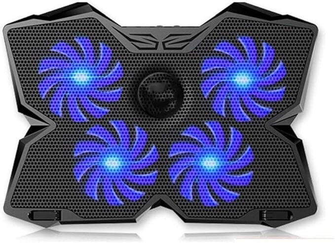 Laptop Cooling Pad 12-17 Cooler Pad Chill Mat 4 Quiet Fans USB Adjustable Mounts Laptop Stand Height Angle