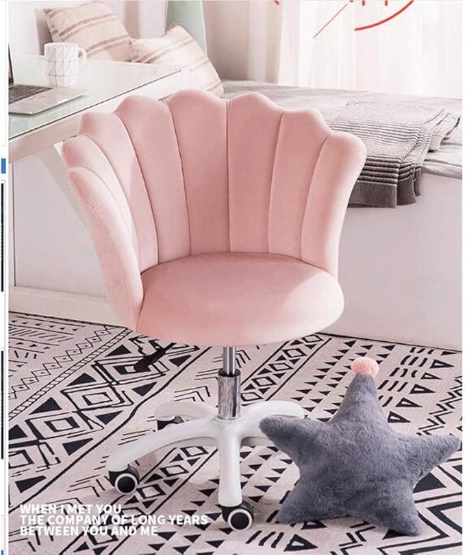 YYDS Chair Comfortable Lazy Gaming Chair Computer Office Chair with Nylon Feet Ergonomic Home Desk Chair for Live BroadcastLiftable Ergonomically (Size : Pink)