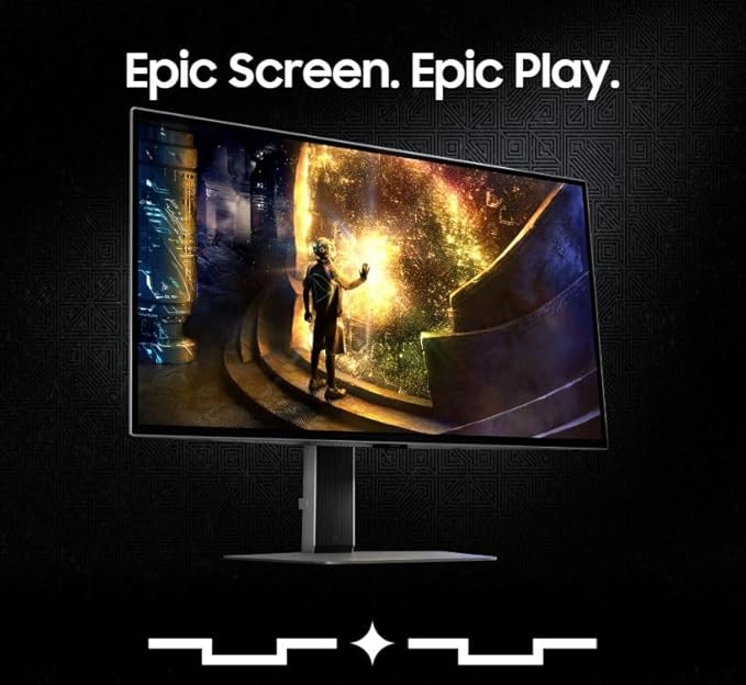 Samsung 27 Gaming Monitor G6 G61D Odyssey OLED QHD 240Hz 0.03Ms Silver Matte Height Adjustable and Pivot LS27DG612SMXUE