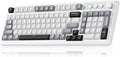 AULA 99 Wireless Keyboard Custom Computer Keyboard Tri-Mode Bluetooth 5.0/2.4GHz/USB-C Cute Creamy Gaming Keyboards with Number Pad RGB Backlit Media Knob Programmable Keybaord for PC Gamer - Grey