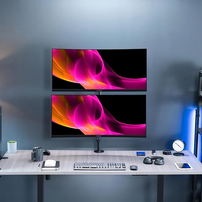 Kado Dual Gaming Monitor Setup - 2-Pack 30 Curved 1800R 200Hz 1ms Ultrawide 21:9 2560x1080 Computer Monitor Stacked Gaming AMD FreeSync Premium VESA Mount HDMI DisplayPort Built-in Speakers