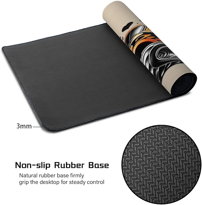 Orange Car Truck Large Mouse Pad Gaming Mousepad Desk Mat for Desktop Computer Keyboard Waterproof Mouse Mat Desk Pad with Non-Slip Base for Game School Office Home 35.4 x 15.7